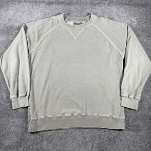 VTG The Territory Ahead Sweatshirt Men's Medium‎ Light Green Burnout Flax Blend